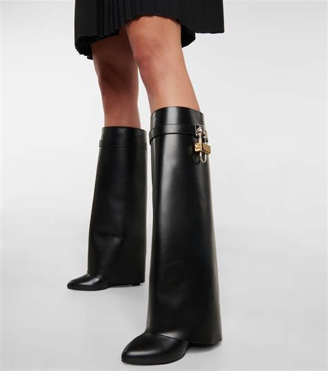 givenchy over the knee open toe boots|givenchy shark lock ankle boots.